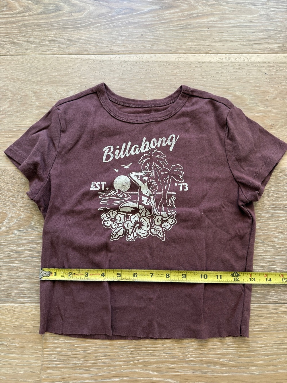 Billabong Girls' Short Sleeve Graphic Tee - Brown M